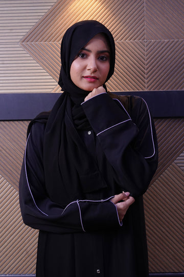 Dual Charm Grey Abaya