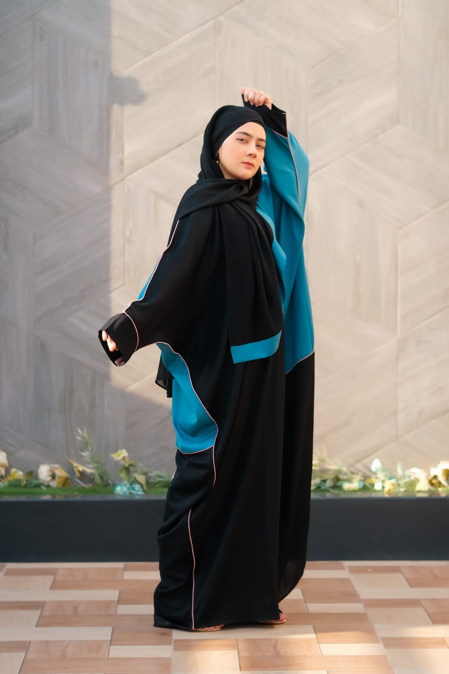 Sky Blue Baggy Abaya