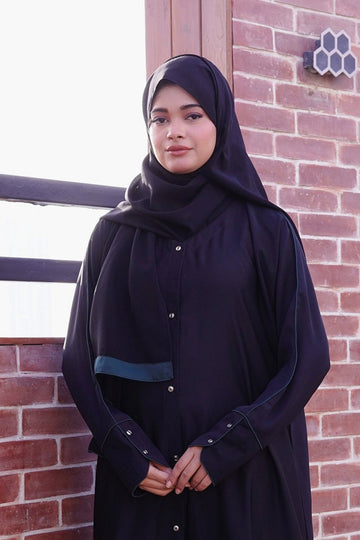 Dual Charm Green Abaya