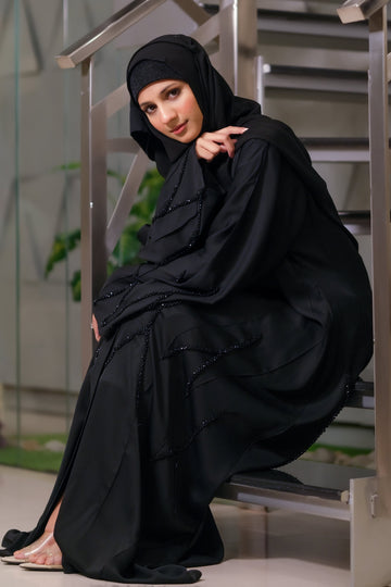 Emerald Black Abaya