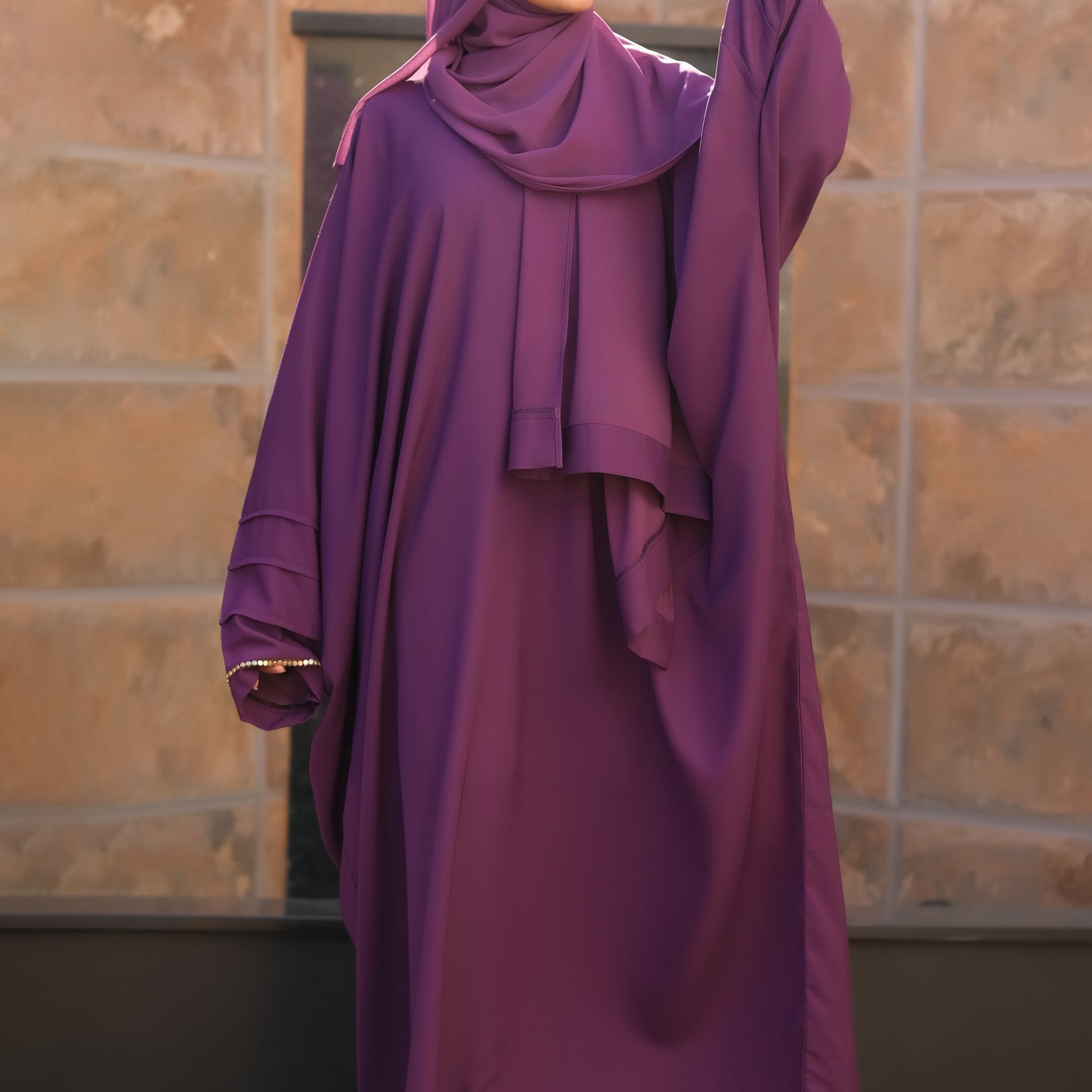 Purple Butterfly Abaya