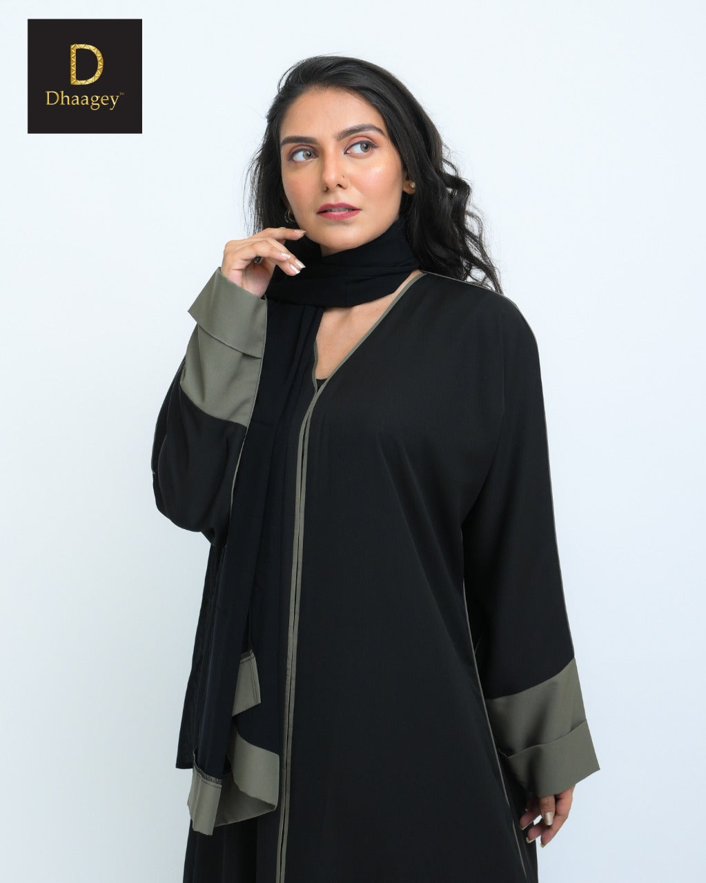 Midnight Olive Abaya