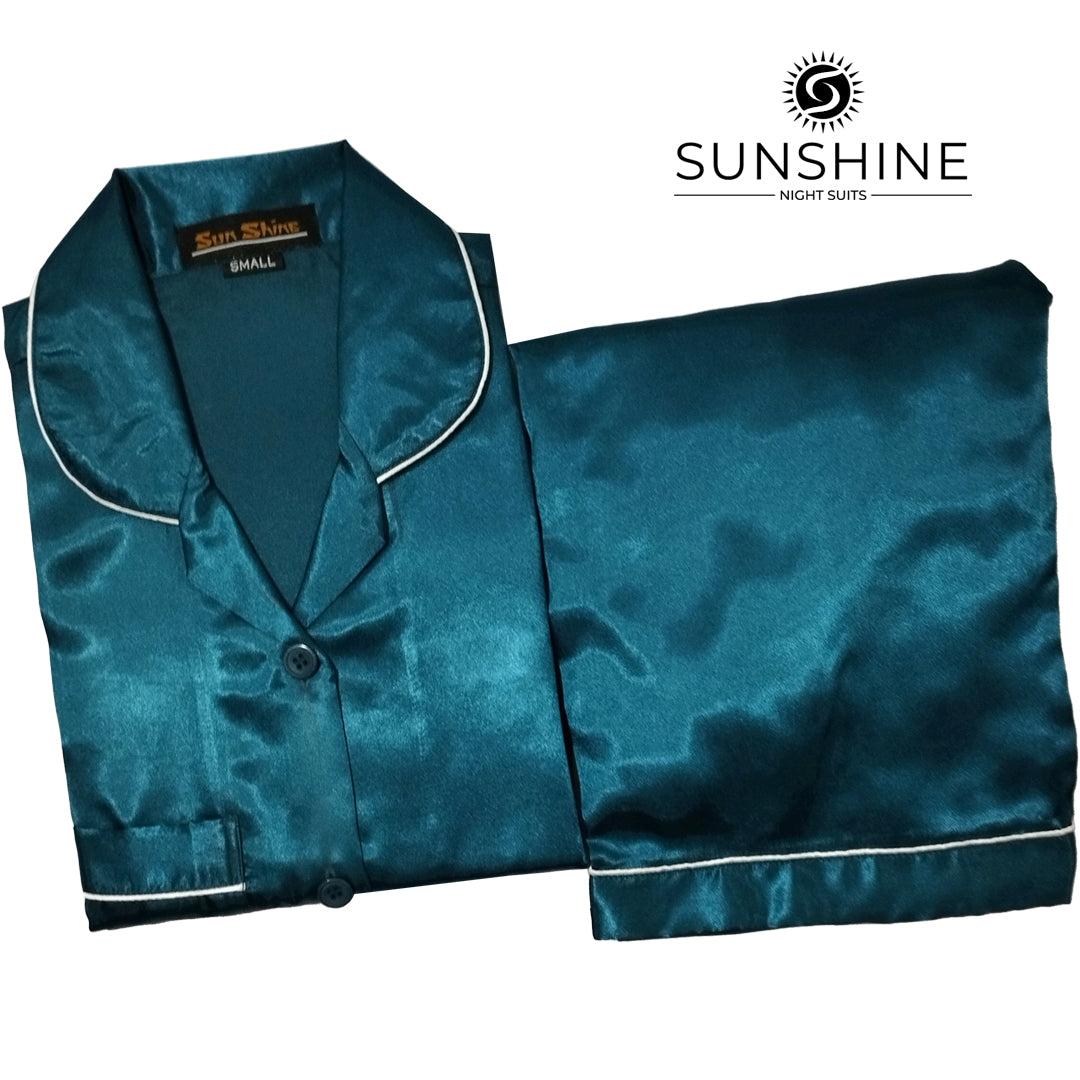 Teal Silk Nightdress